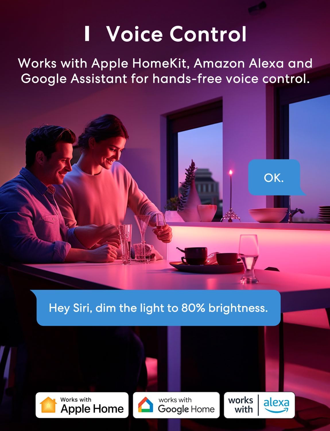 meross 16.4ft LED Strips WiFi RGB LED Strip Lights, HomeKit Compatible, NEW