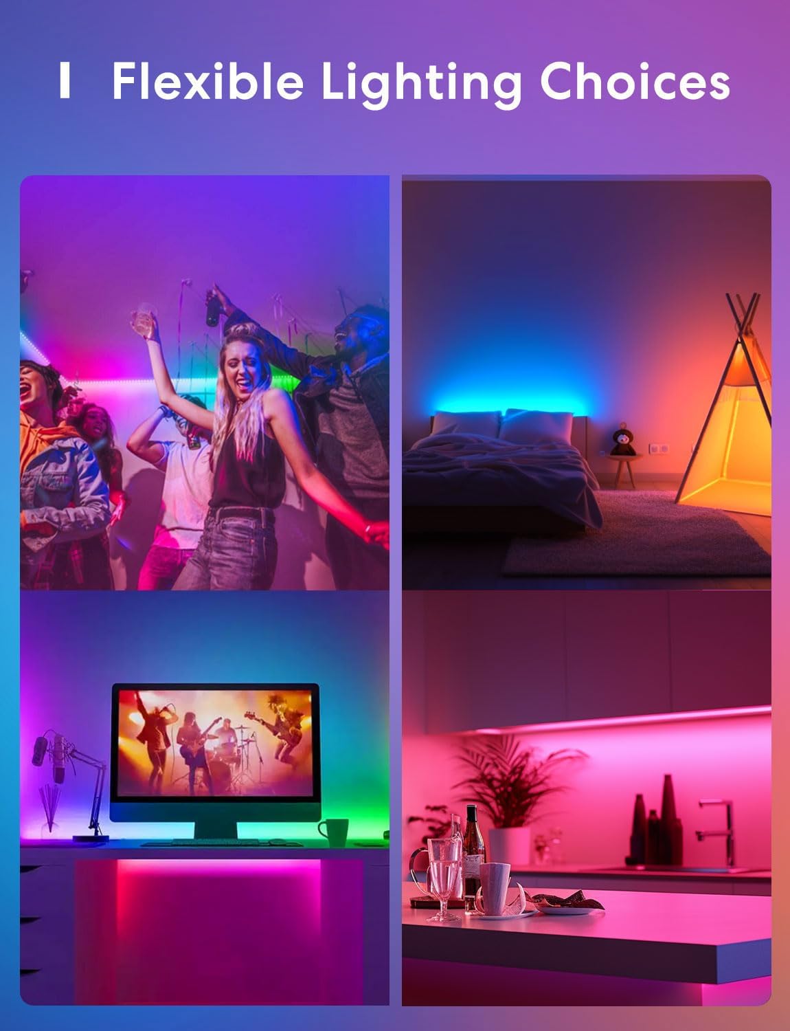 meross 16.4ft LED Strips WiFi RGB LED Strip Lights, HomeKit Compatible, NEW