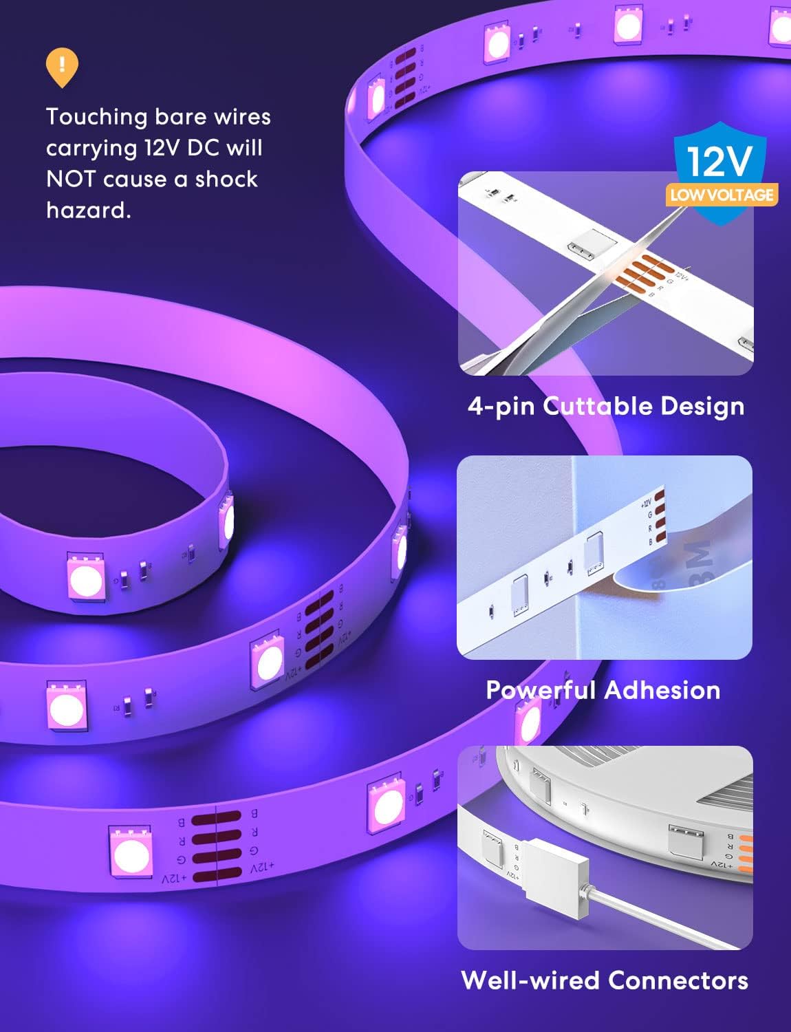 meross 16.4ft LED Strips WiFi RGB LED Strip Lights, HomeKit Compatible, NEW