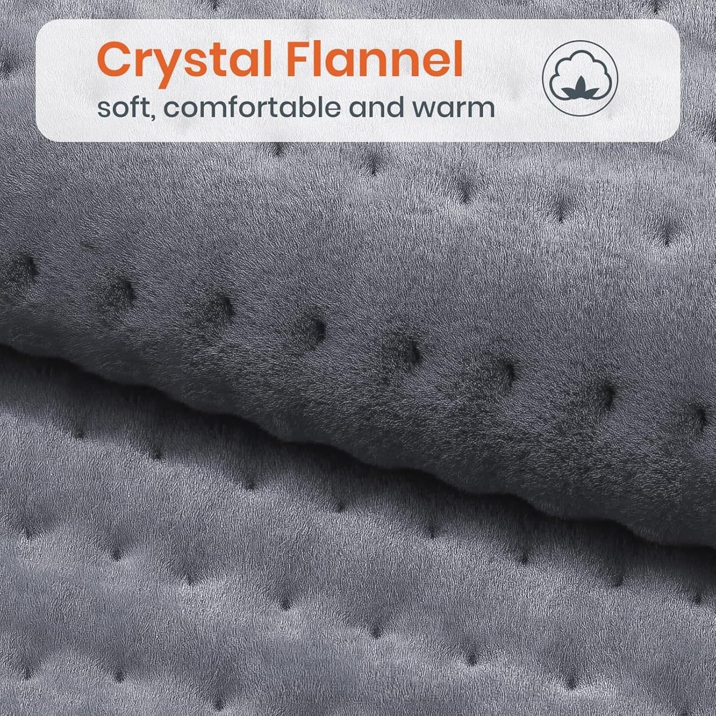 Soft Grey Electric Heating Pad for Back Pain, Cramps & Muscle Relief DEMO