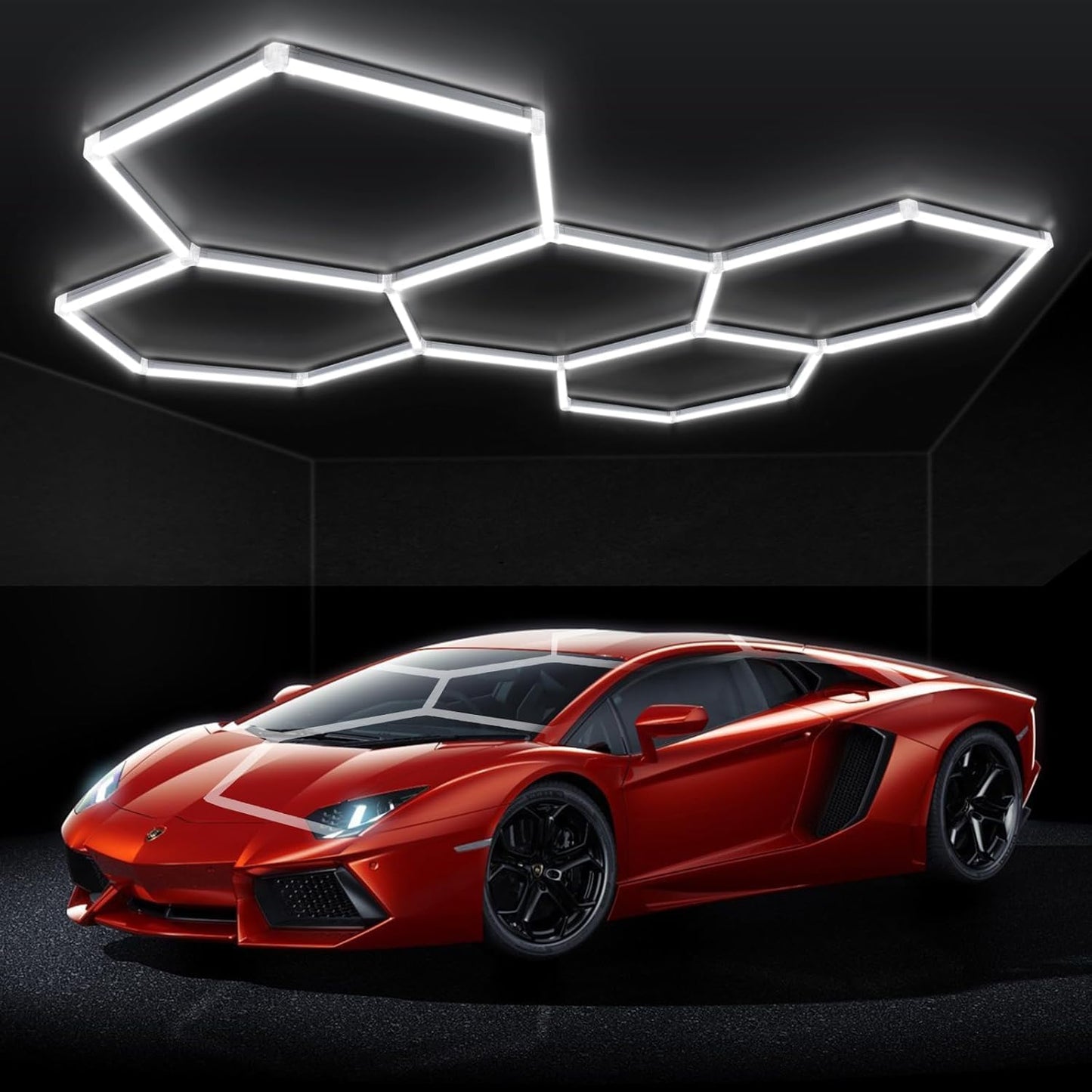 5 Hex Bright Clear Lighting Garage Lights 192W 23050LM 6500K - High Lumen DEMO