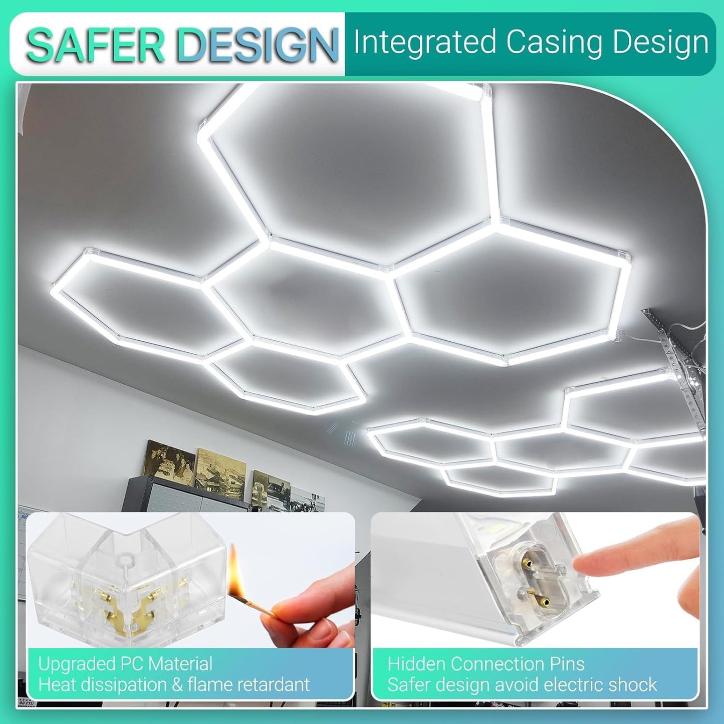 5 Hex Bright Clear Lighting Garage Lights 192W 23050LM 6500K - High Lumen DEMO