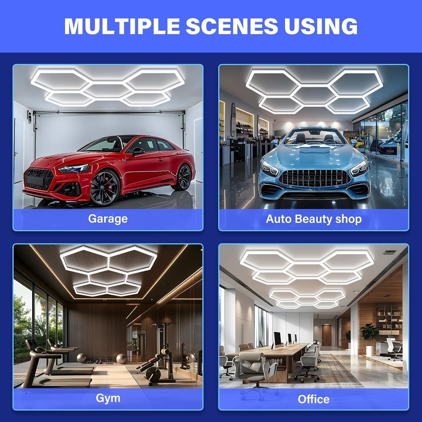 5 Hex Bright Clear Lighting Garage Lights 192W 23050LM 6500K - High Lumen DEMO