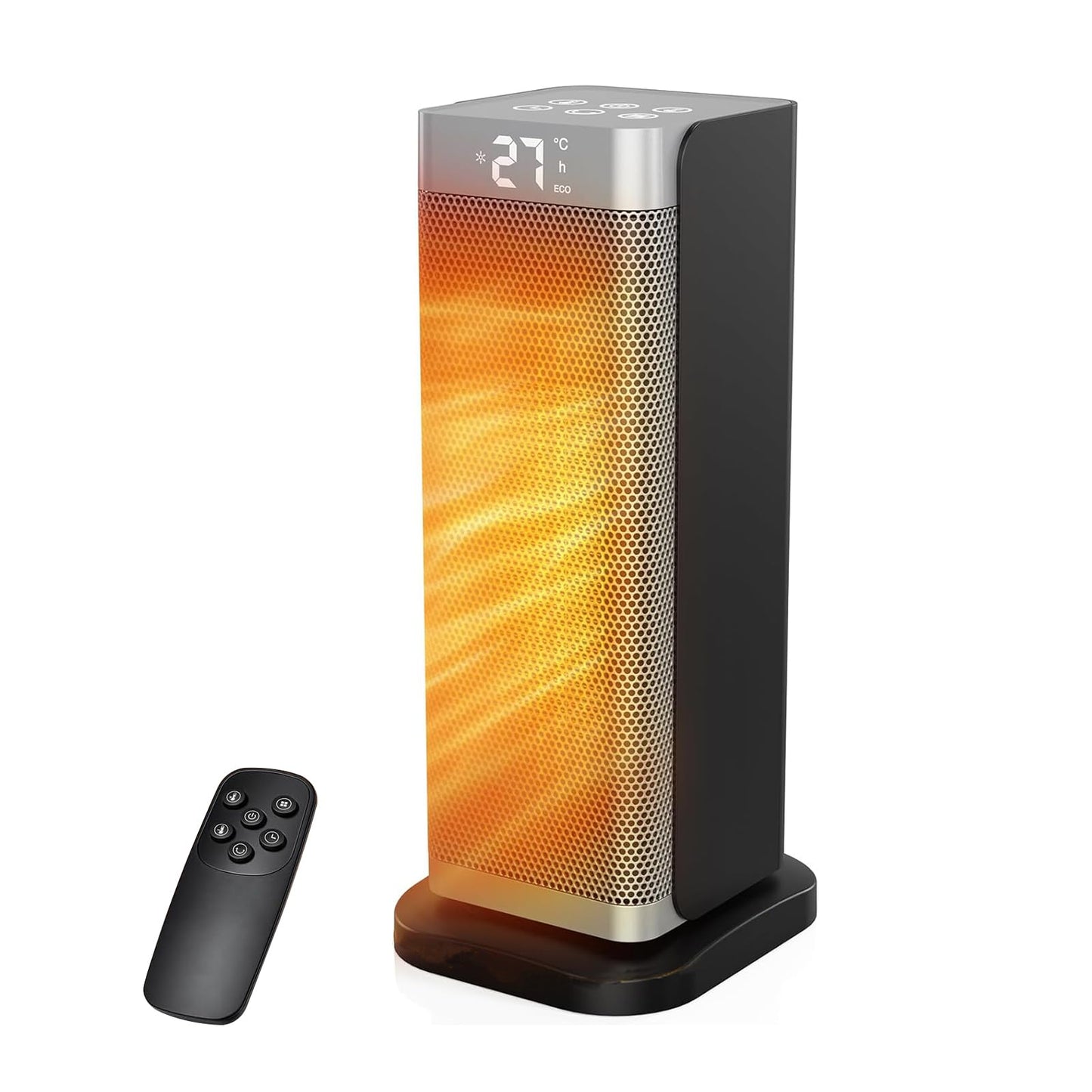 2000W Silver Heating Indoor Electric Space Heater with Remote Control DEMO