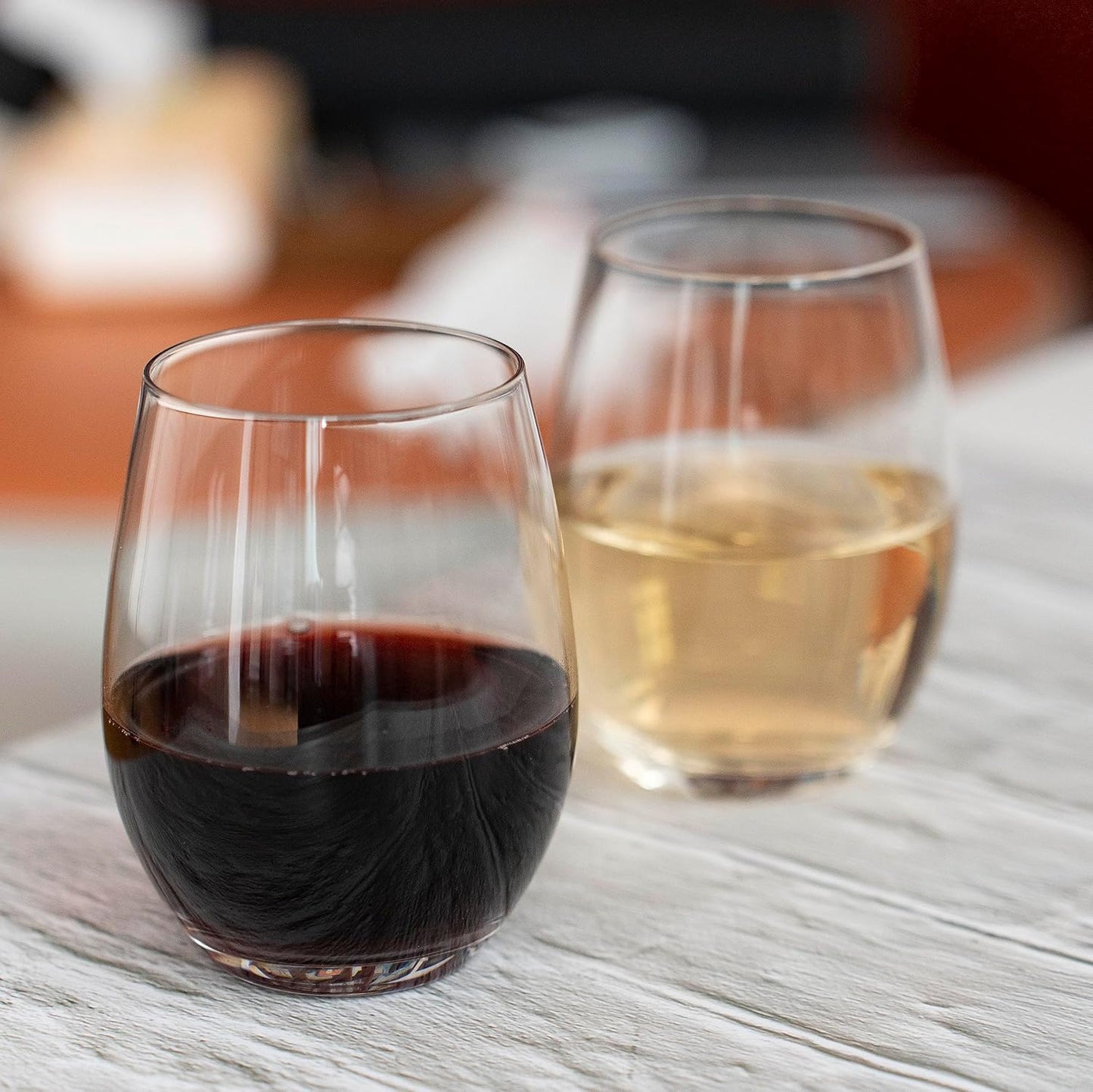Cystone Premium Stemless Crystal Wine Glasses Set of 6 Large 450ml Size NEW