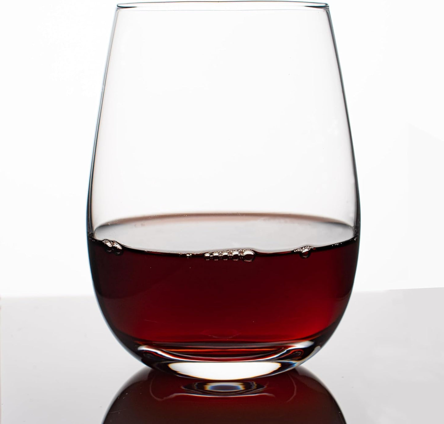 Cystone Premium Stemless Crystal Wine Glasses Set of 6 Large 450ml Size NEW