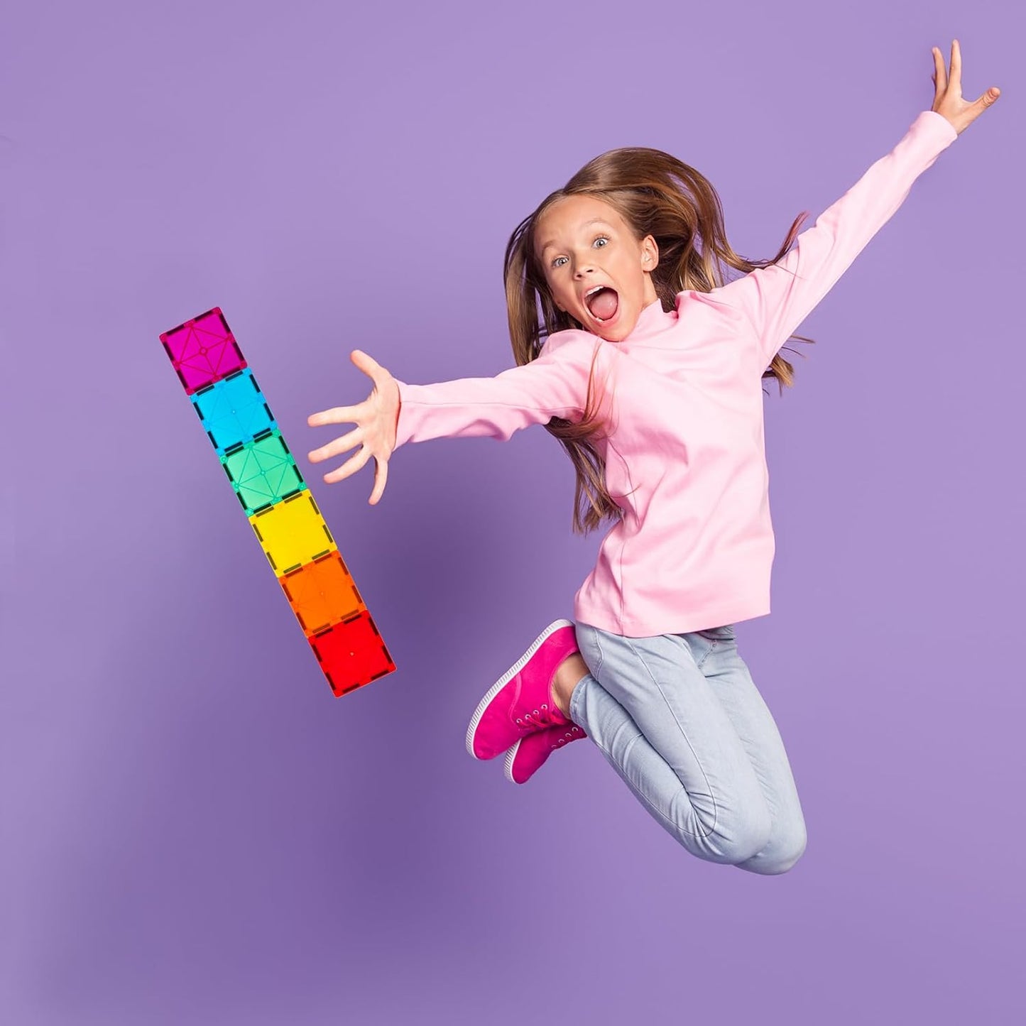 Gemmicc Kids Magnetic Building Blocks Deluxe Tiles Set 136pcs Multicolour NEW