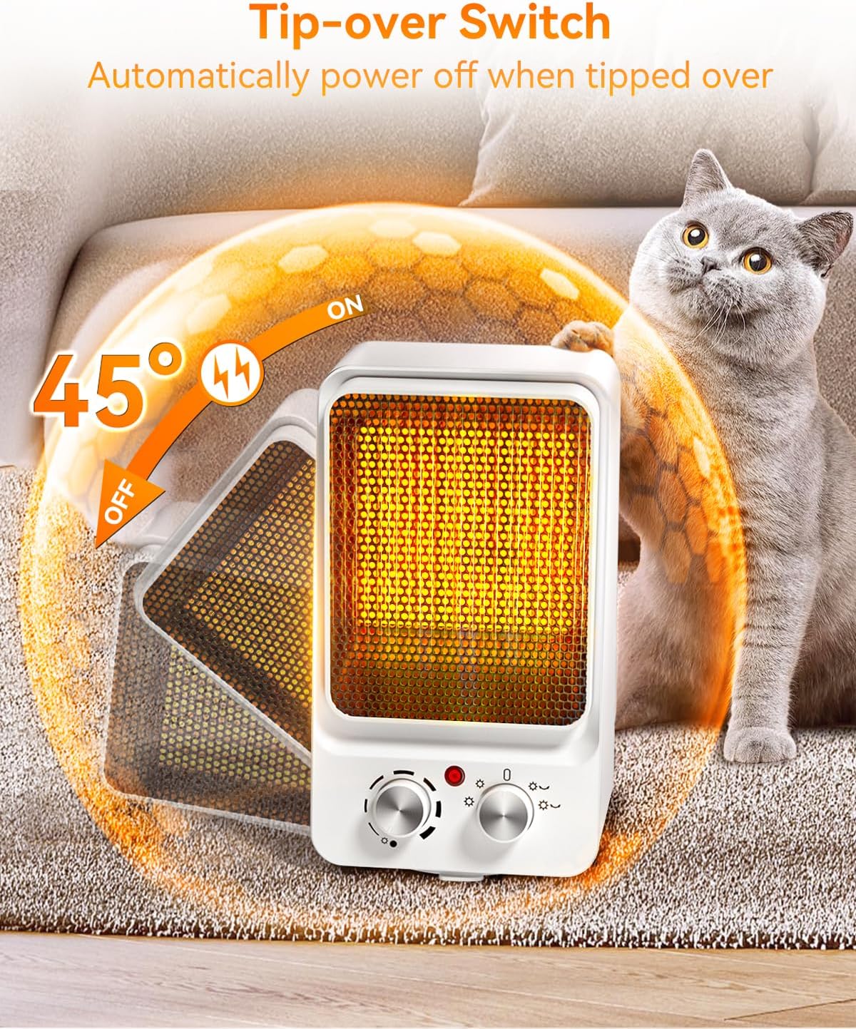 STORM HERO 1500W/750W Portable Electric Space Heater Household Heating DEMO