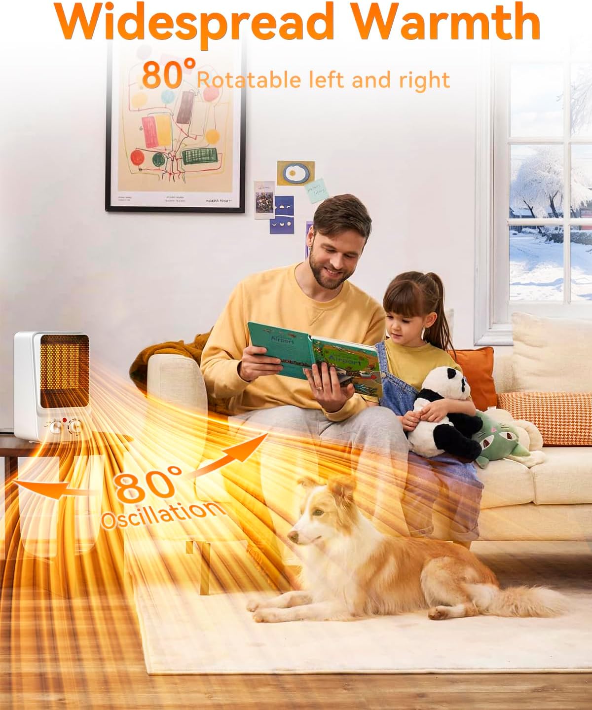 STORM HERO 1500W/750W Portable Electric Space Heater Household Heating DEMO
