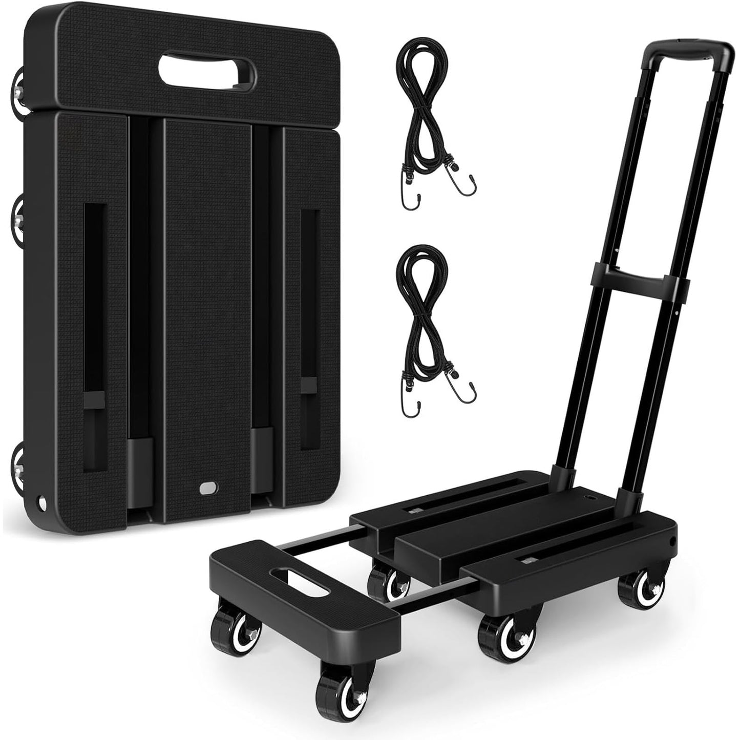Durable Folding Platform Cart Heavy Duty Dolly Trolley 500lb Capacity Black NEW