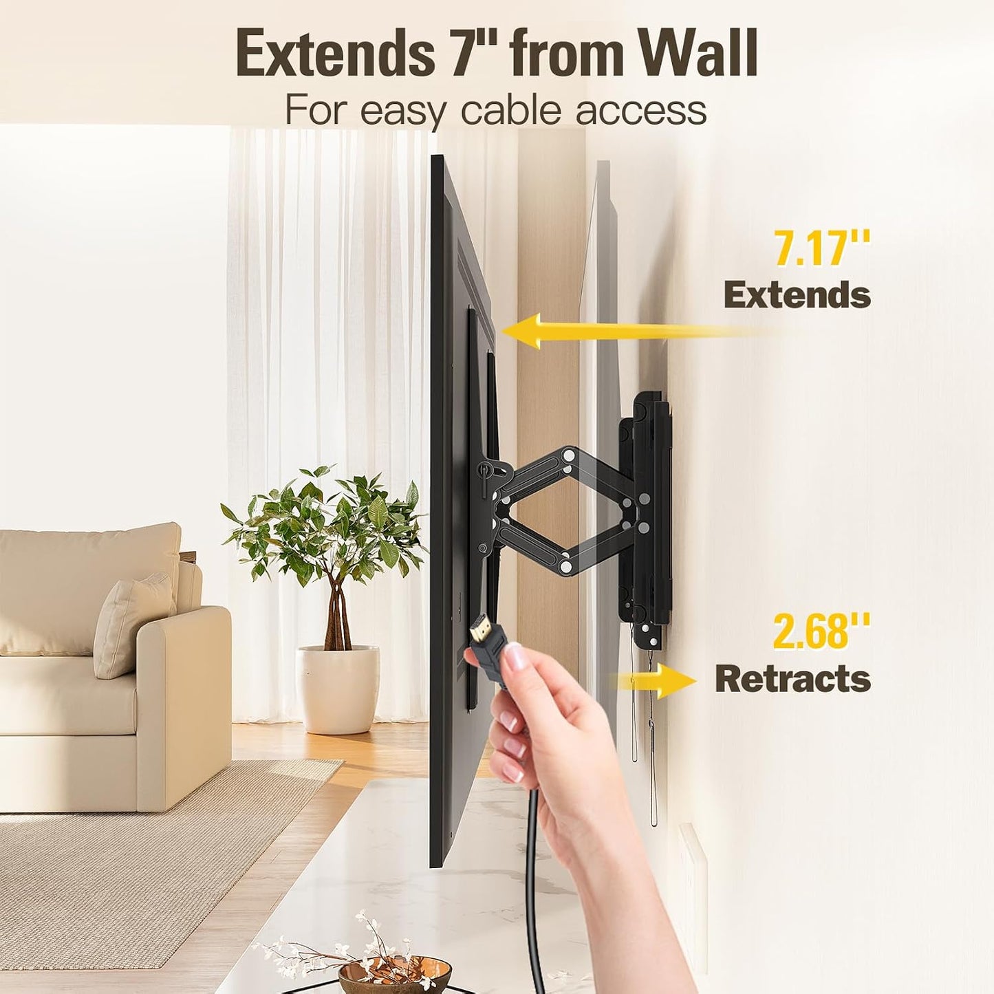 Mounting Dream 42-90 Inch TV Wall Mount Bracket - Black Adjustable Ceiling DEMO