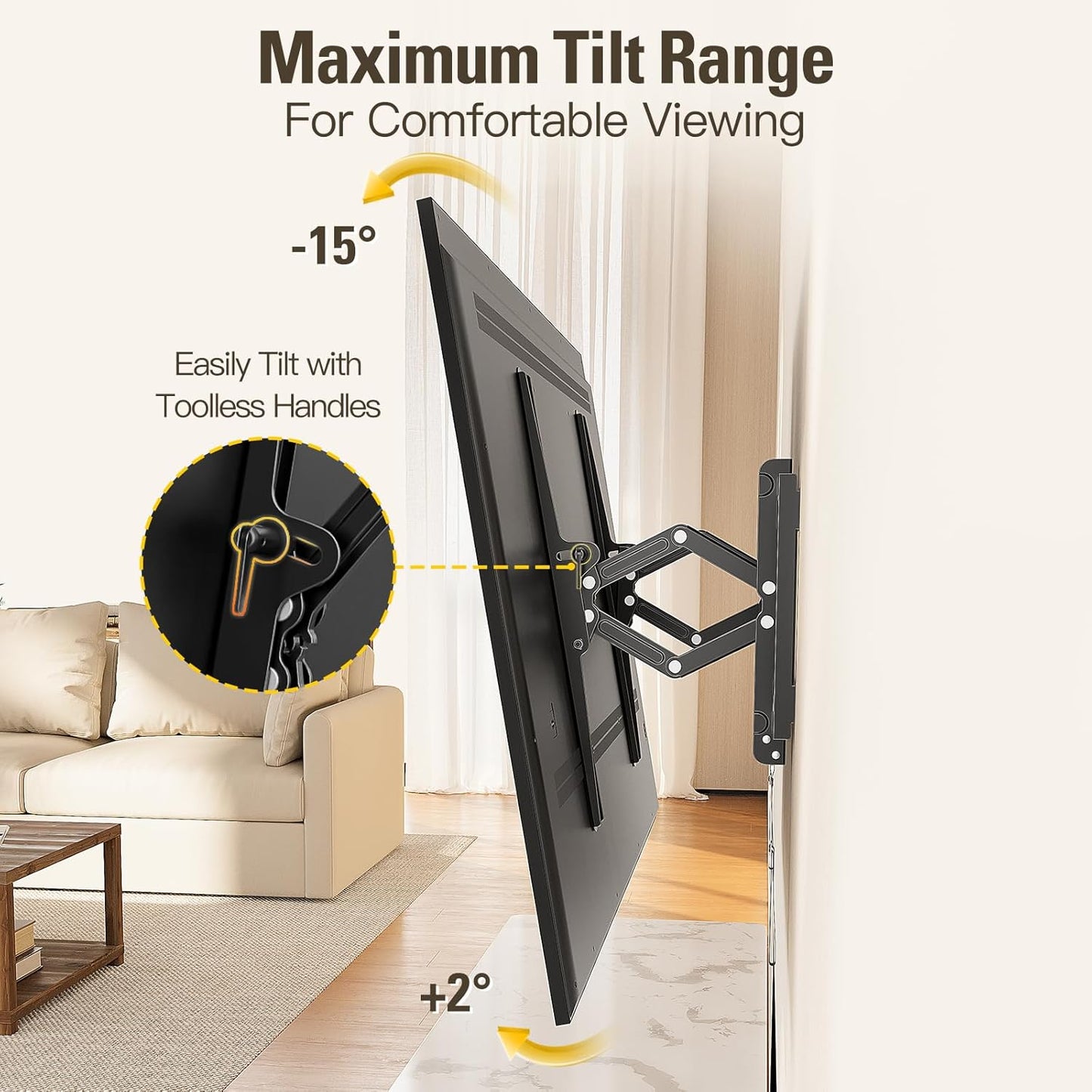 Mounting Dream 42-90 Inch TV Wall Mount Bracket - Black Adjustable Ceiling DEMO