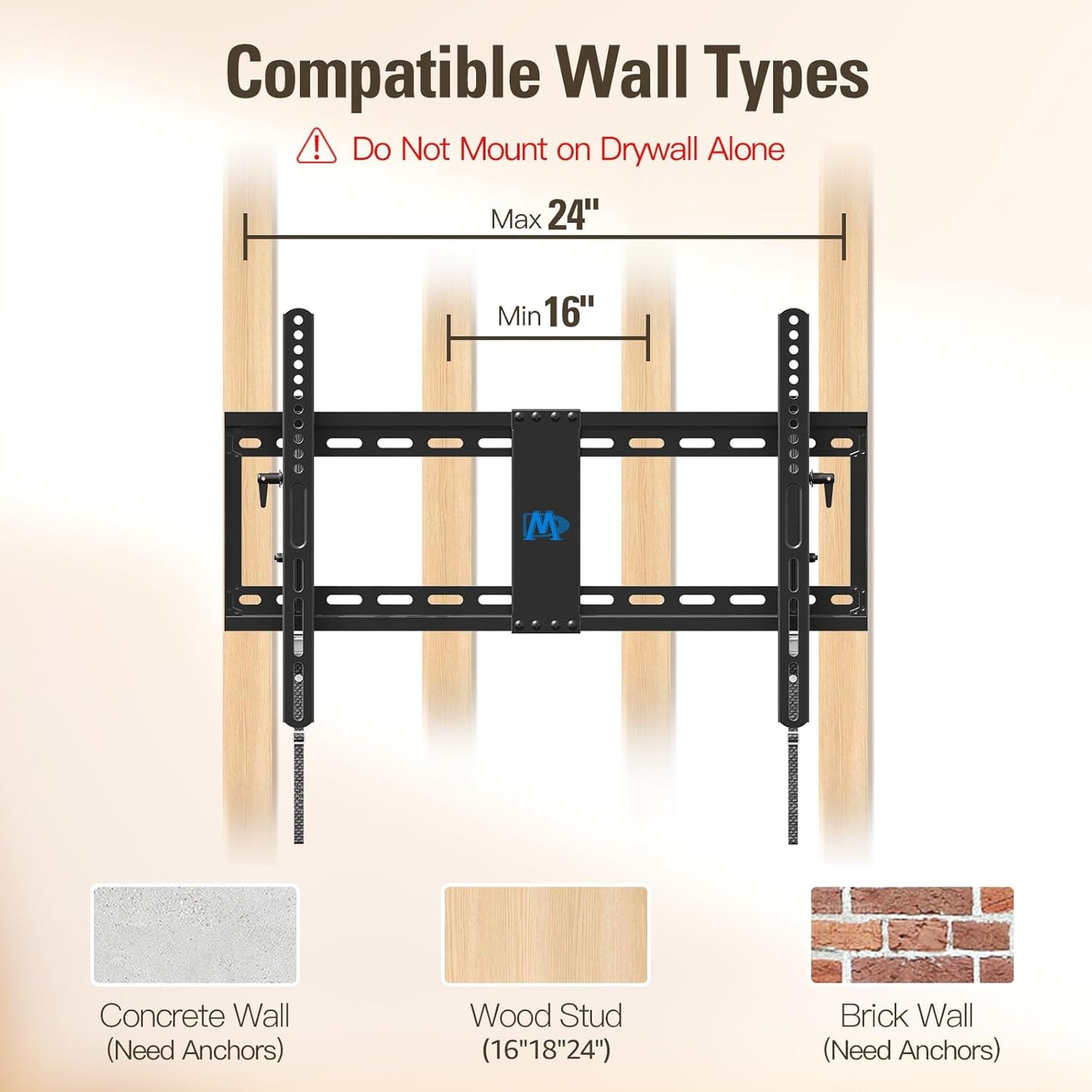 Mounting Dream 42-90 Inch TV Wall Mount Bracket - Black Adjustable Ceiling DEMO