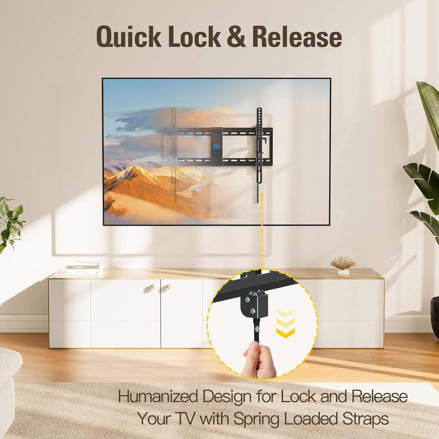 Mounting Dream 42-90 Inch TV Wall Mount Bracket - Black Adjustable Ceiling DEMO