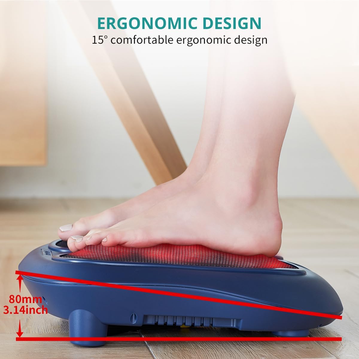 Nekteck Electric Foot Spa Massager with Heat & Shiatsu Therapy, Blue DEMO