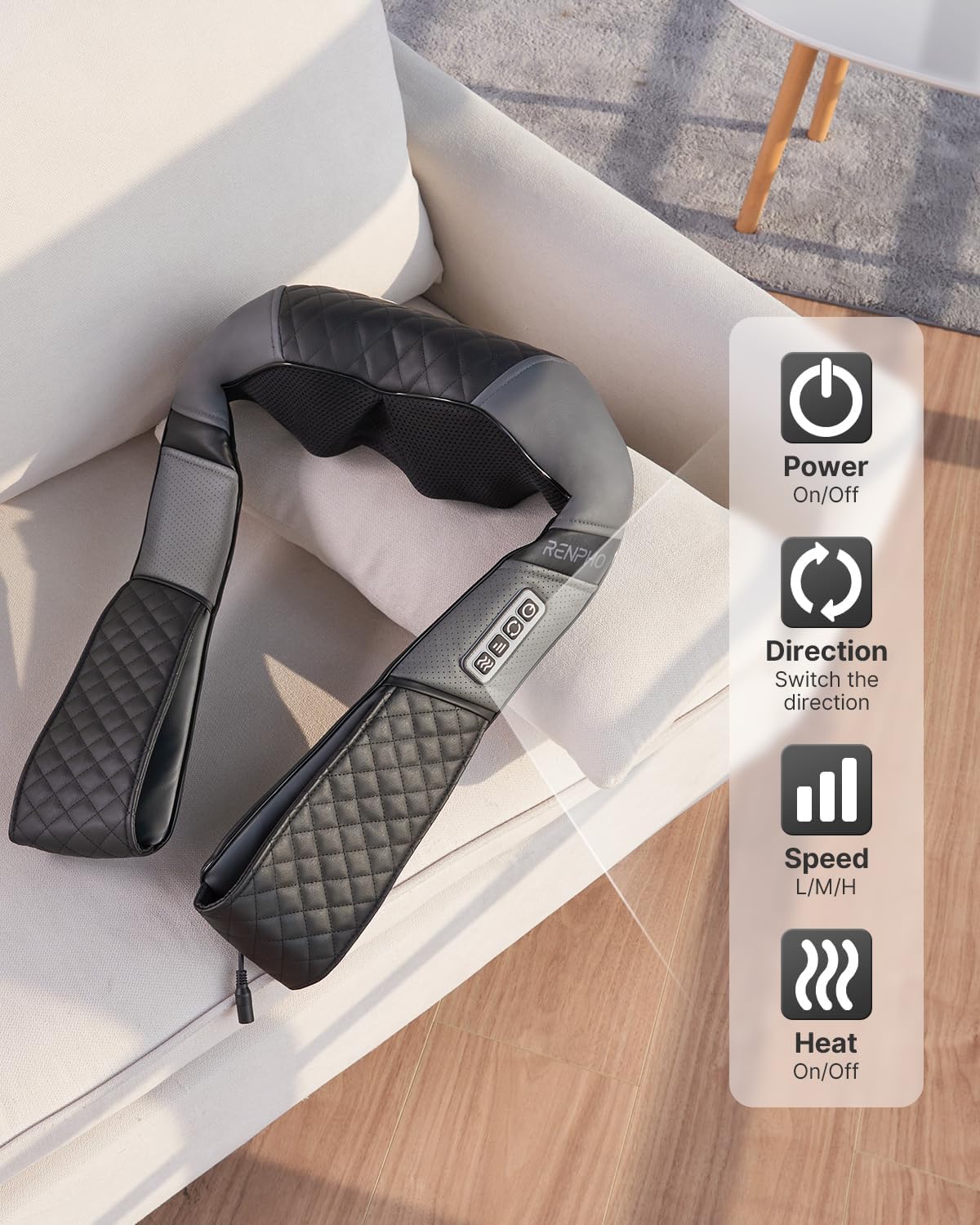 RENPHO Electric Neck and Back Massager with Heat Therapy - Relieve Muscle DEMO