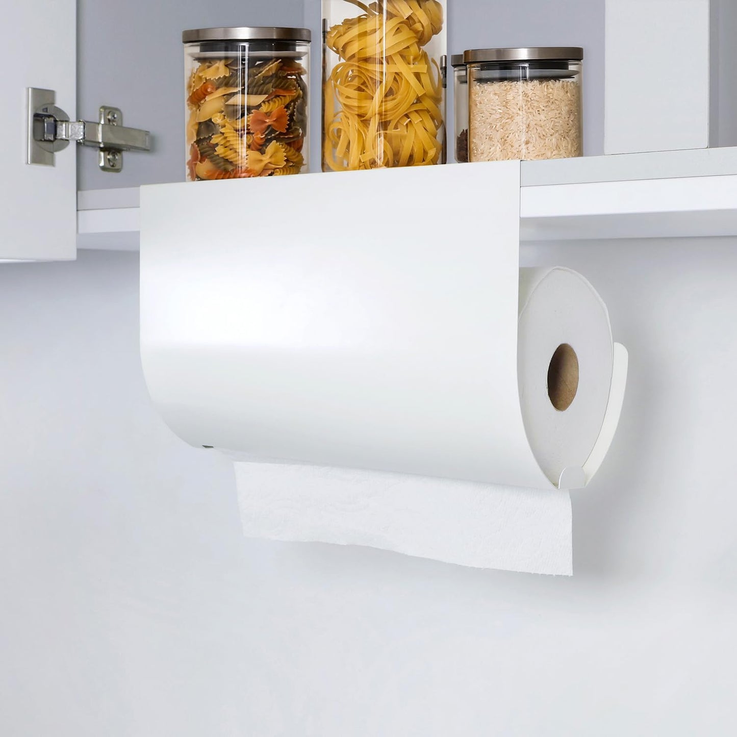 Dogorow Frost White Under-Cabinet Kitchen Roll Holder Dispenser Rack Costco NEW