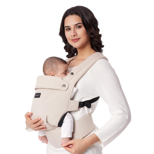 Momcozy Ergonomic Baby Carrier Lightweight Cozy Khaki for 7-44 lbs Infants NEW