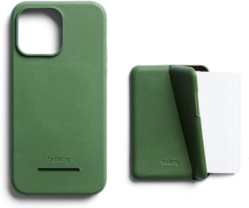 Bellroy Evergreen Leather Flip & Wallet Case for iPhone 14 Plus - Durable NEW