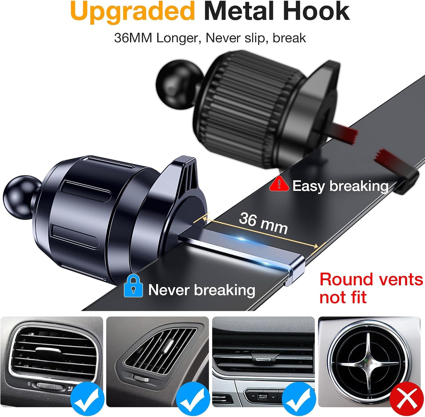 Romuto Strongest Suction Carbon Fiber Dash-Mounted Phone Holder for Cars NEW