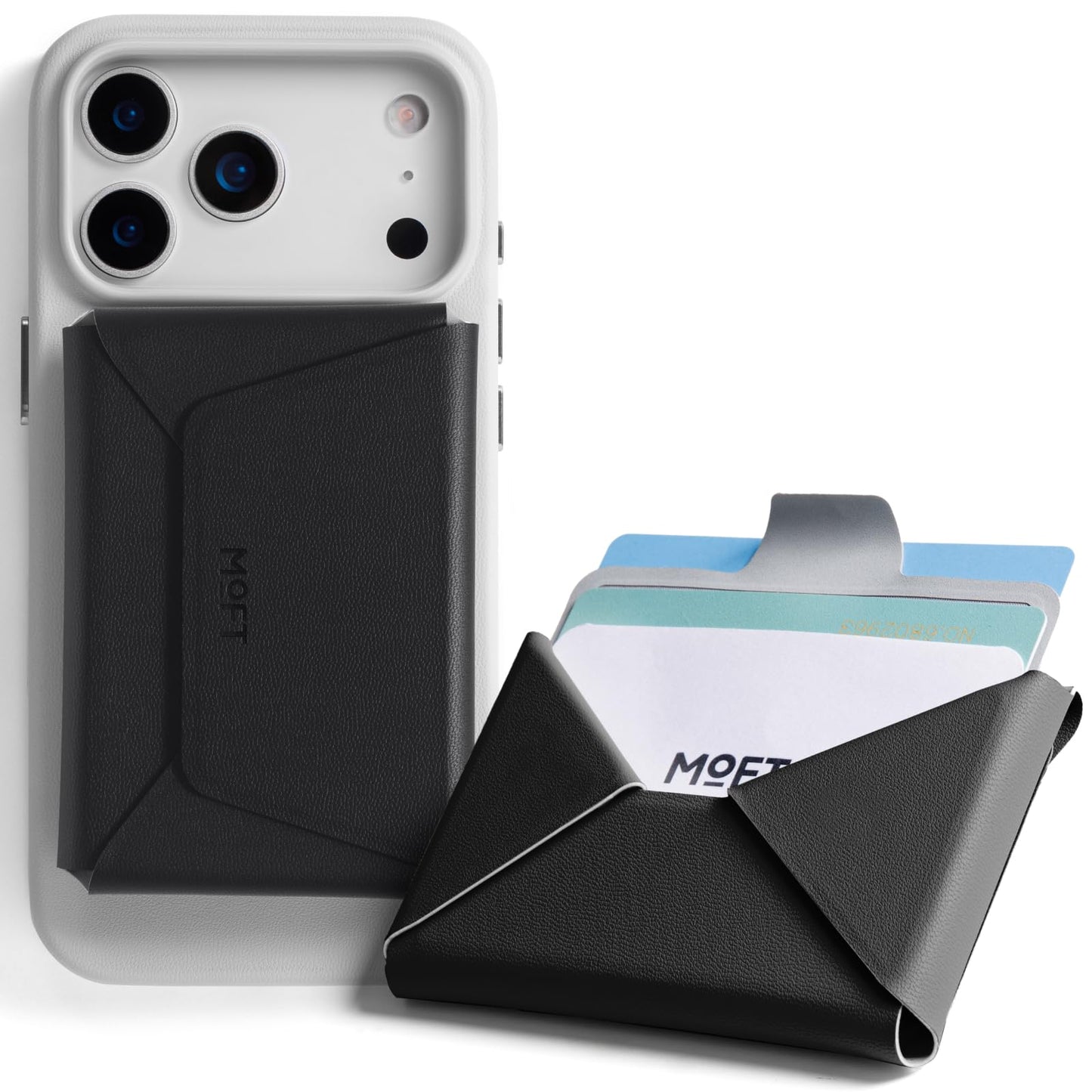 MOFT Slim Magnetic 8-Card Adhesive Wallet Holder in Jet Black - Minimalist NEW