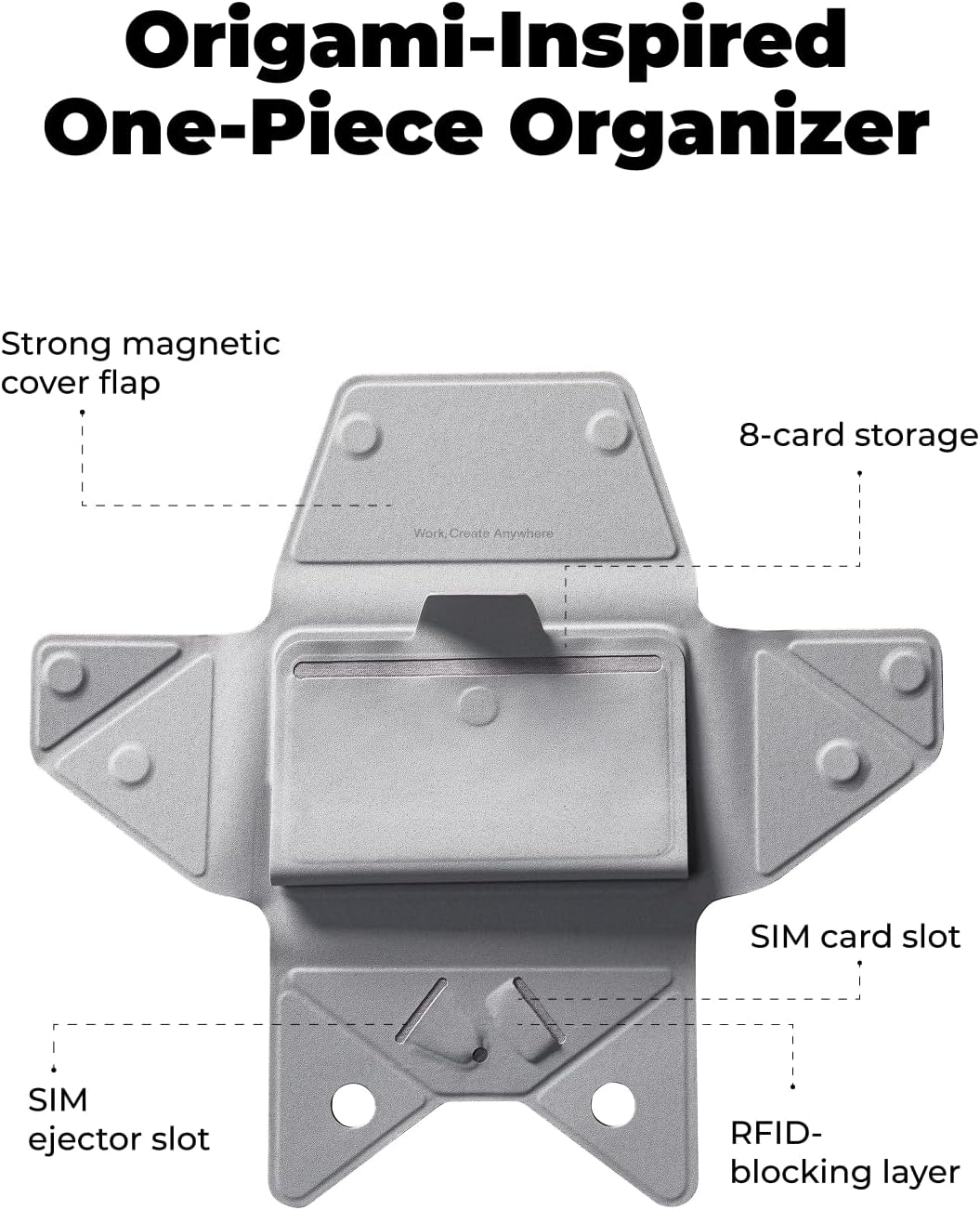 MOFT Slim Magnetic 8-Card Adhesive Wallet Holder in Jet Black - Minimalist NEW