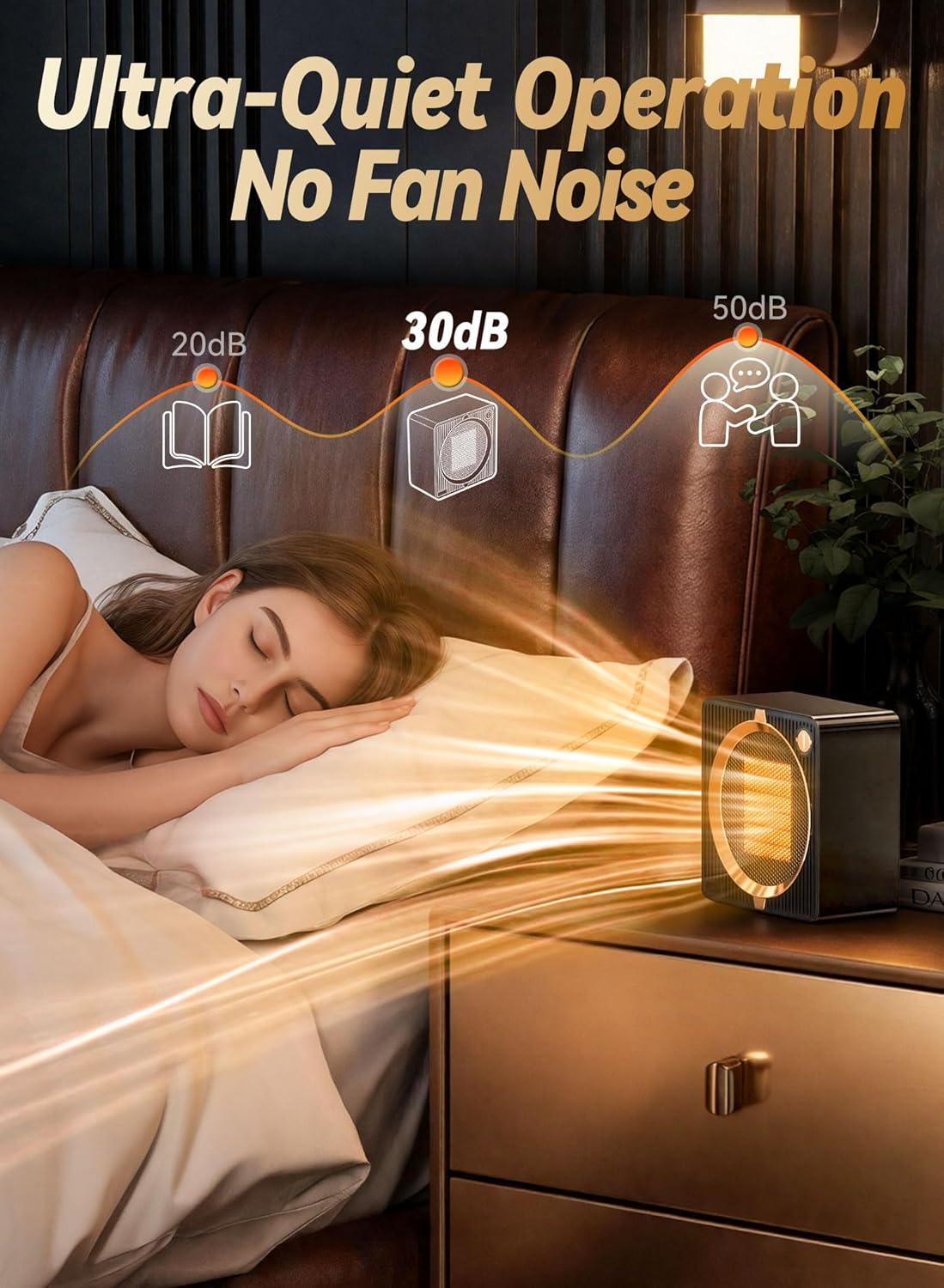 Portable Electric Space Heater for Bedroom, Household, Mini Black Heating DEMO
