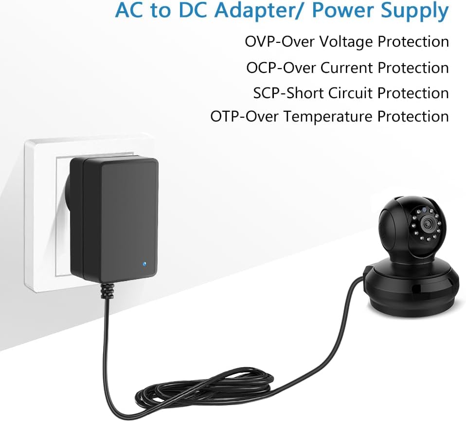 12V 2A Power Supply Adapter Converter - 100V-240V AC to 2000mA DC Black DEMO