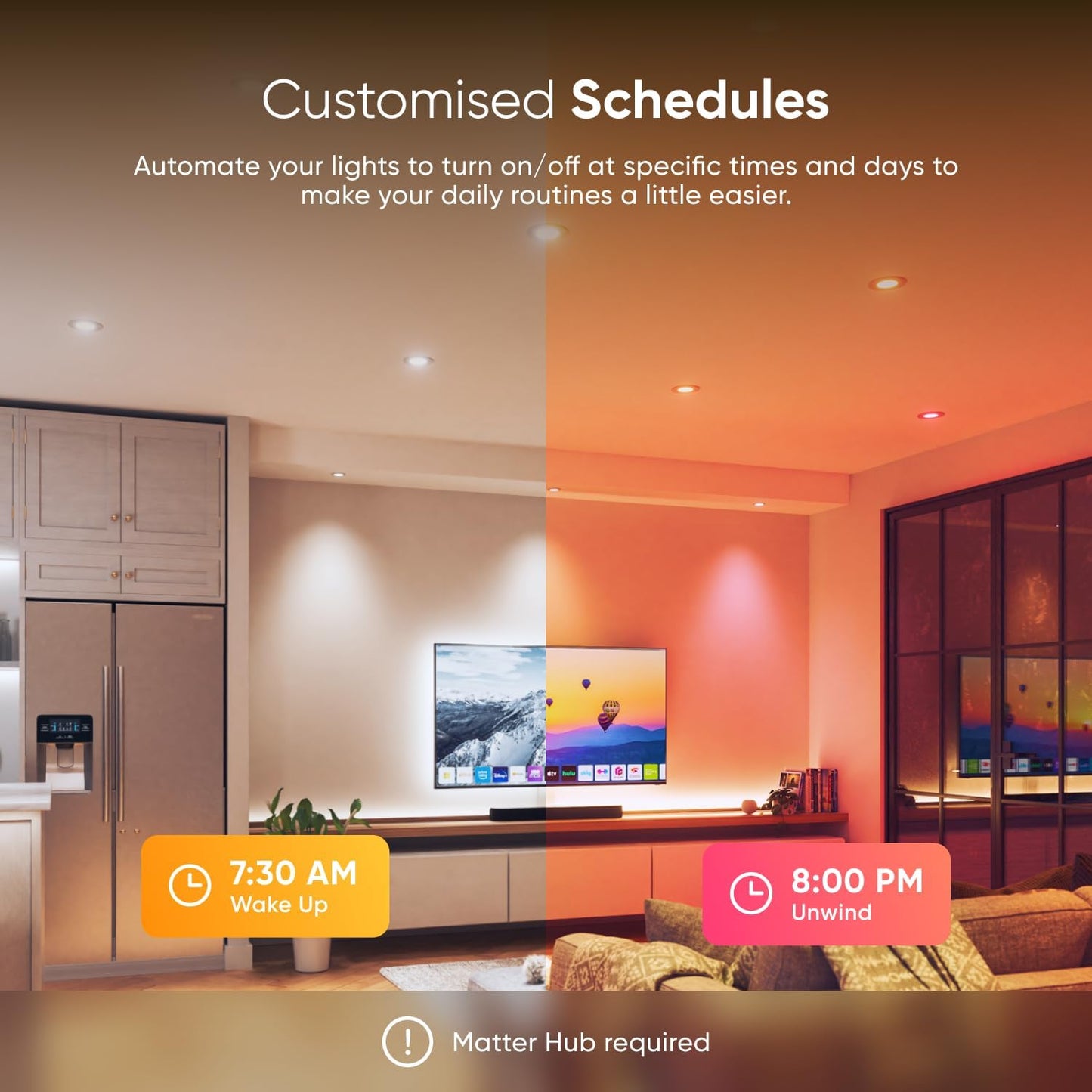 Nanoleaf Essentials Smart LED Multicolor Recessed Ceiling Lights 4 Pack DEMO