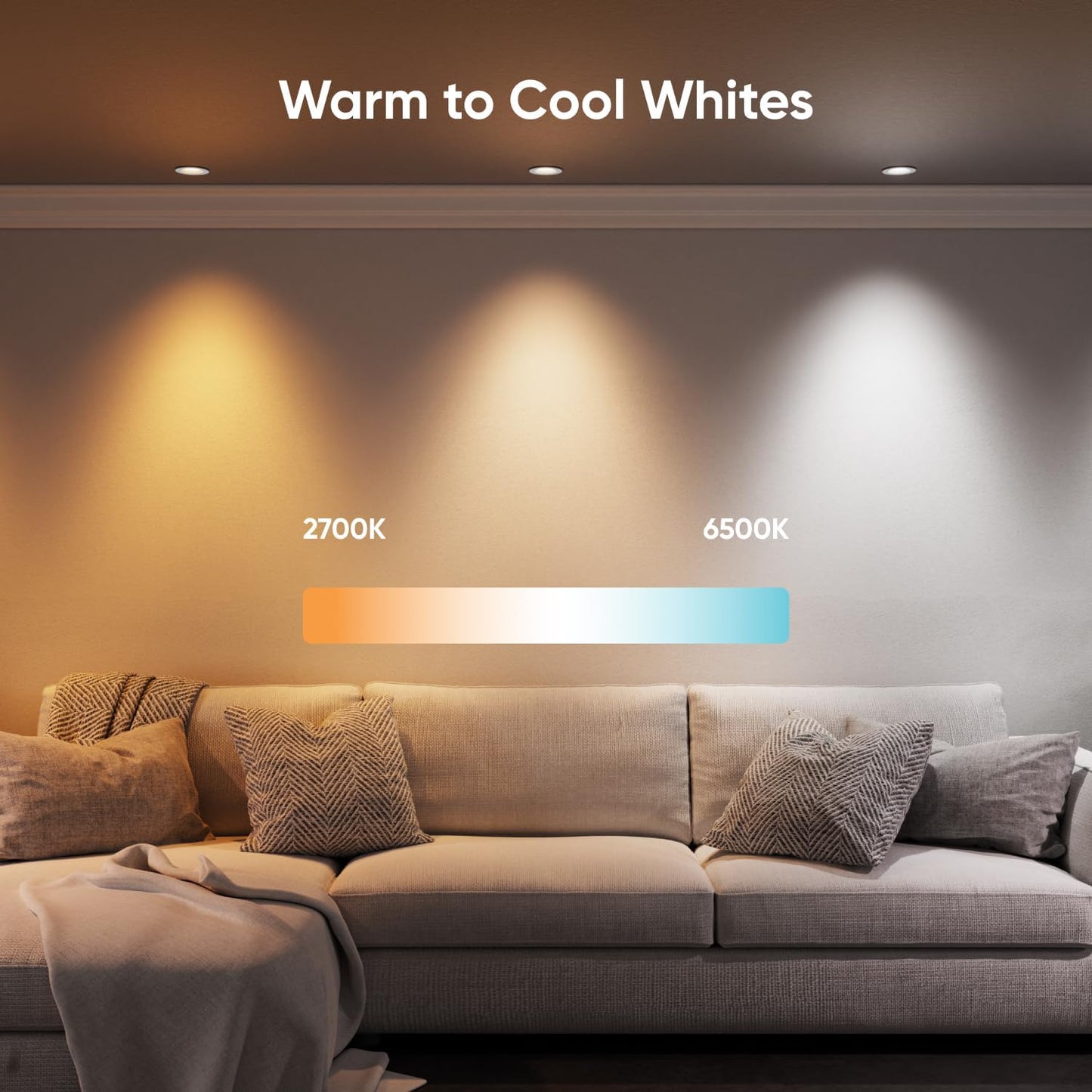 Nanoleaf Essentials Smart LED Multicolor Recessed Ceiling Lights 4 Pack DEMO