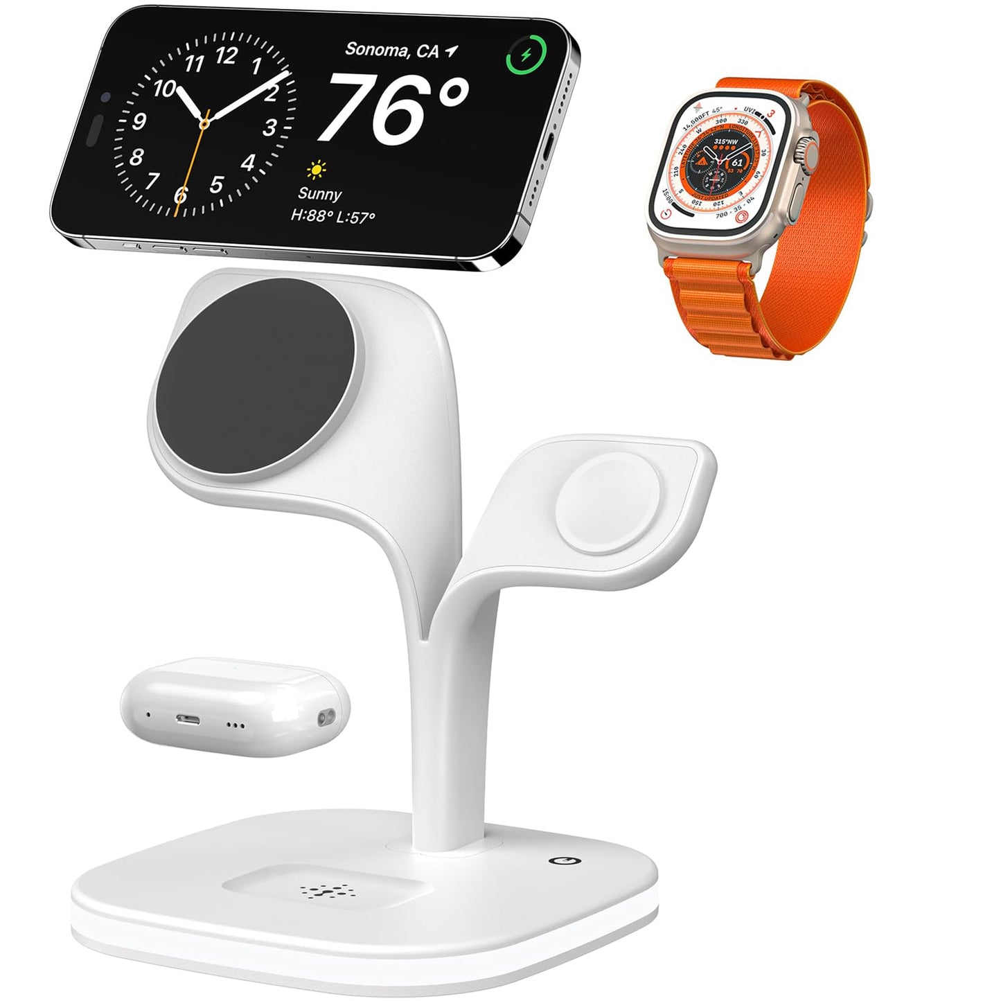 EXW 3-in-1 Wireless Charging Station for Phones, Watches & Tablets - Fast DEMO