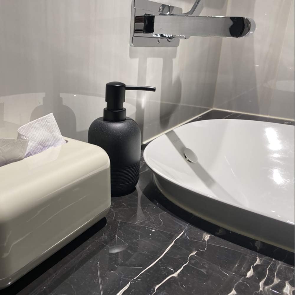 Premium 300ml Black Pump Dispenser for Bathroom Countertop - Capacity Size NEW
