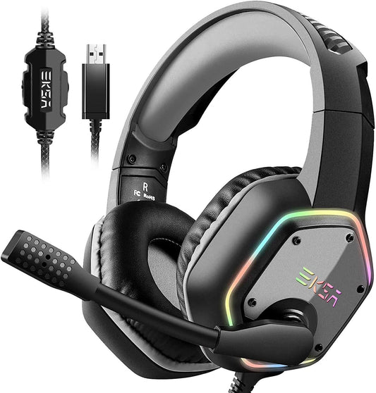 EKSA Wired PC Headsets Gaming Headphones with Microphone for Computers DEMO