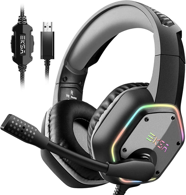 EKSA Wired PC Headsets Gaming Headphones with Microphone for Computers DEMO