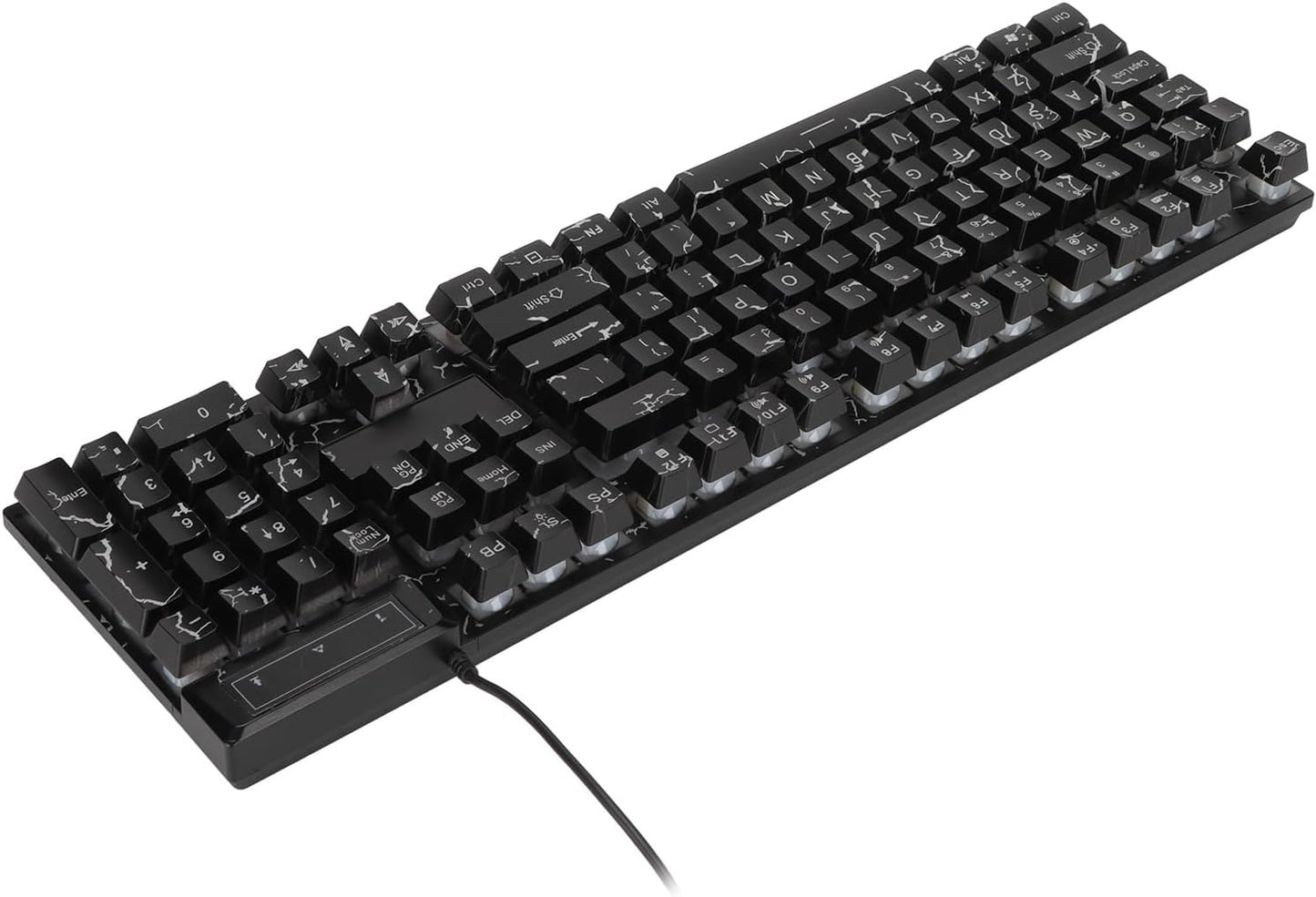 GOWENIC Full Sized RGB Backlit Wired Gaming Keyboard 104 Keys Black Size DEMO
