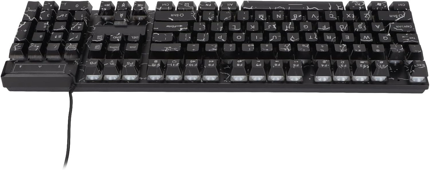 GOWENIC Full Sized RGB Backlit Wired Gaming Keyboard 104 Keys Black Size DEMO