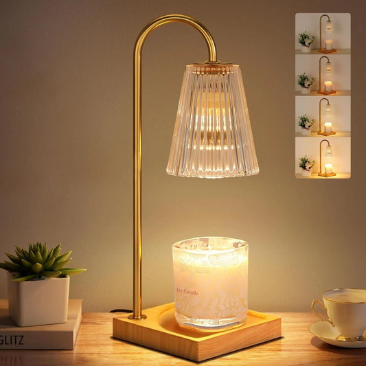 General Dimmable Candle Warmer Lamp with Timer for Home Decor Aluminum Gold NEW