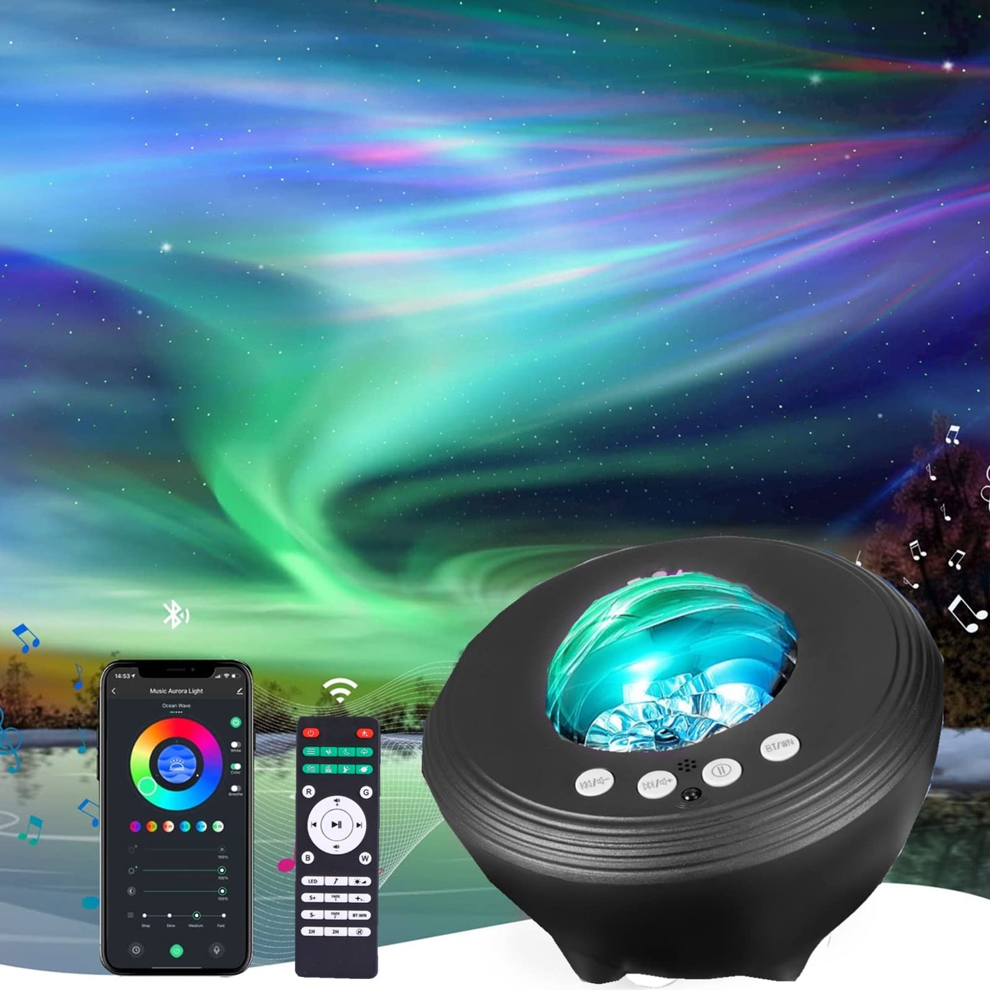 Mesmerizing Aurora Night Lights Galaxy Projector with Smart App Control & DEMO