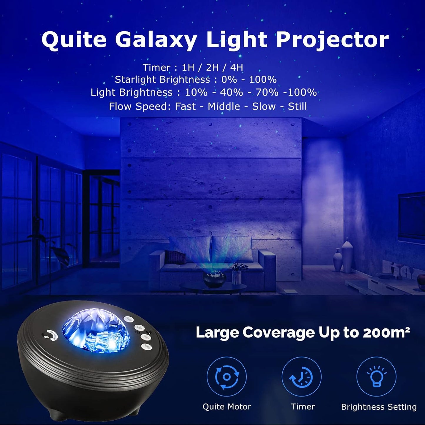 Mesmerizing Aurora Night Lights Galaxy Projector with Smart App Control & DEMO