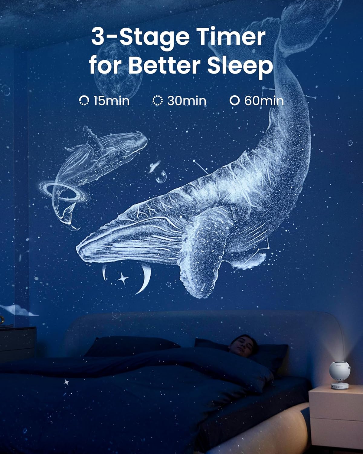 POCOCO Galaxy Projector Night Light with 5K Discs, 2MP Lens & Rechargeable DEMO