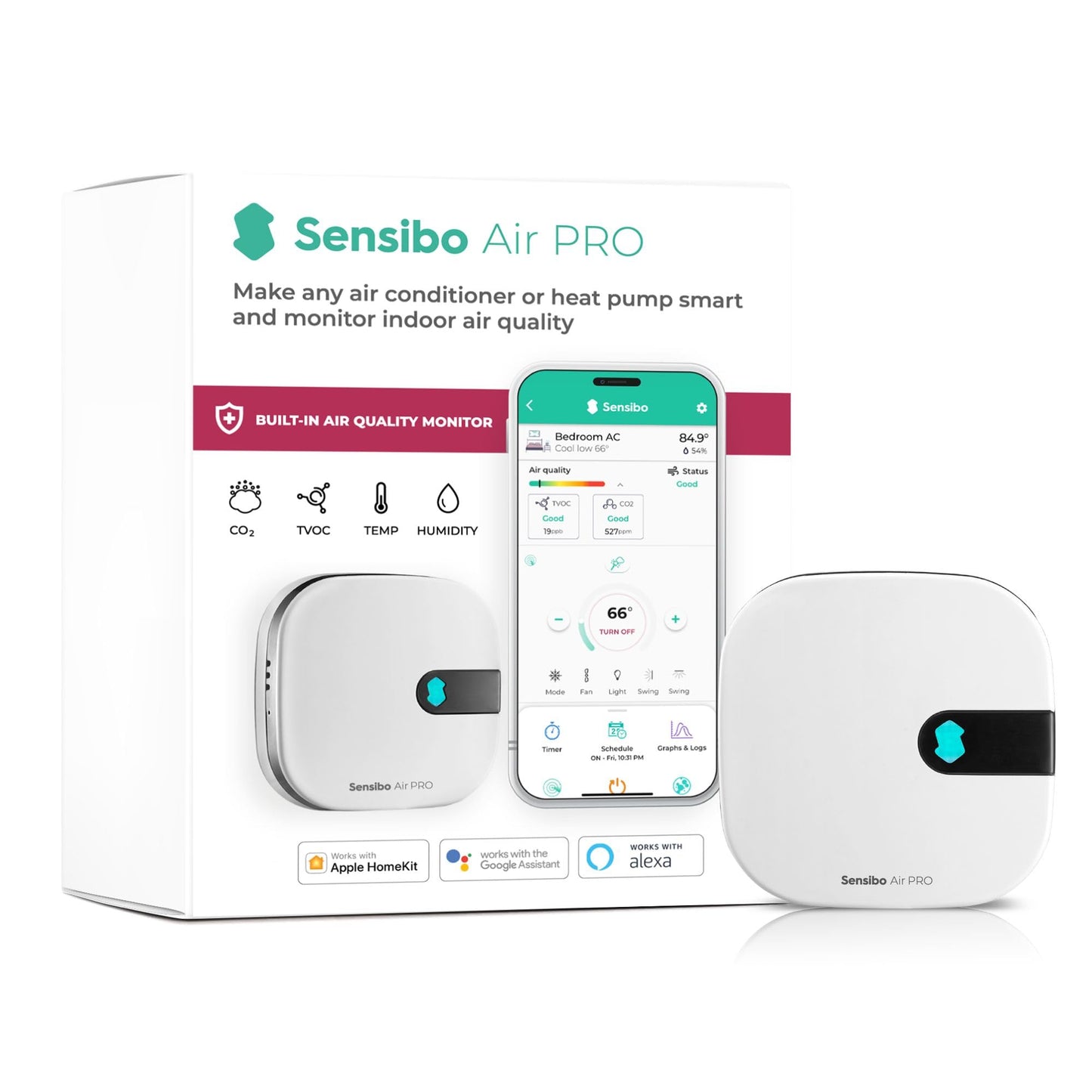 Sensibo Air PRO Smart AC Controller with Intelligent Sensor - White DEMO