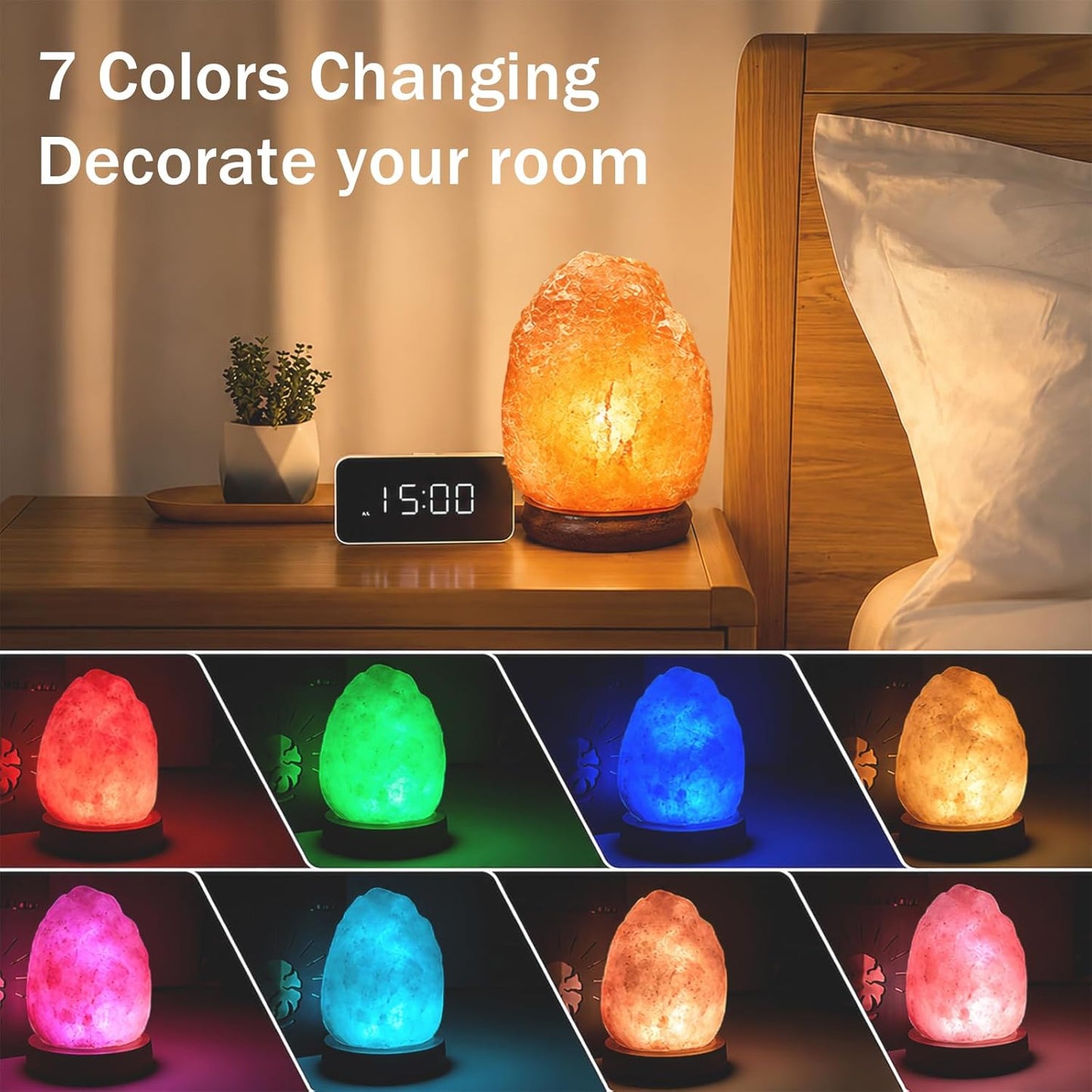 Himalayan Salt Lamp Mini Natural Rock USB Powered Decorative Table Pink NEW