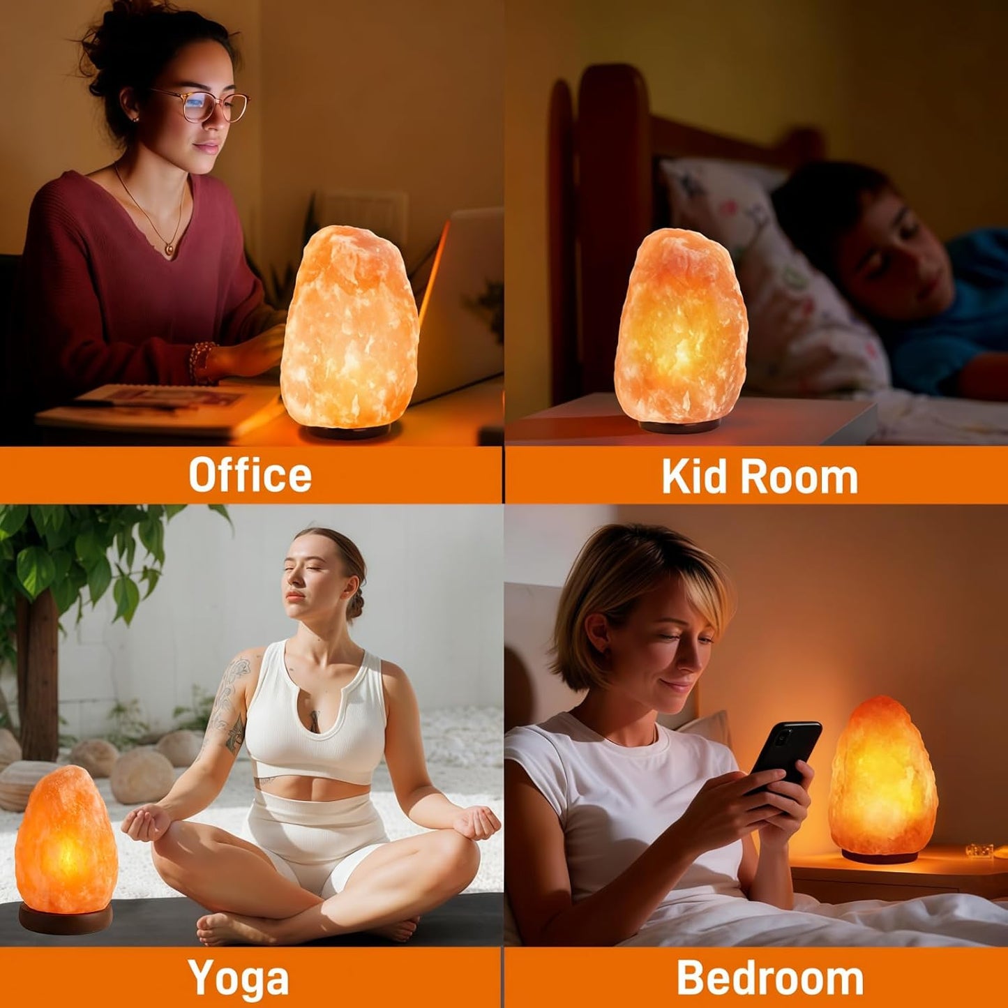 Himalayan Salt Lamp Mini Natural Rock USB Powered Decorative Table Pink NEW
