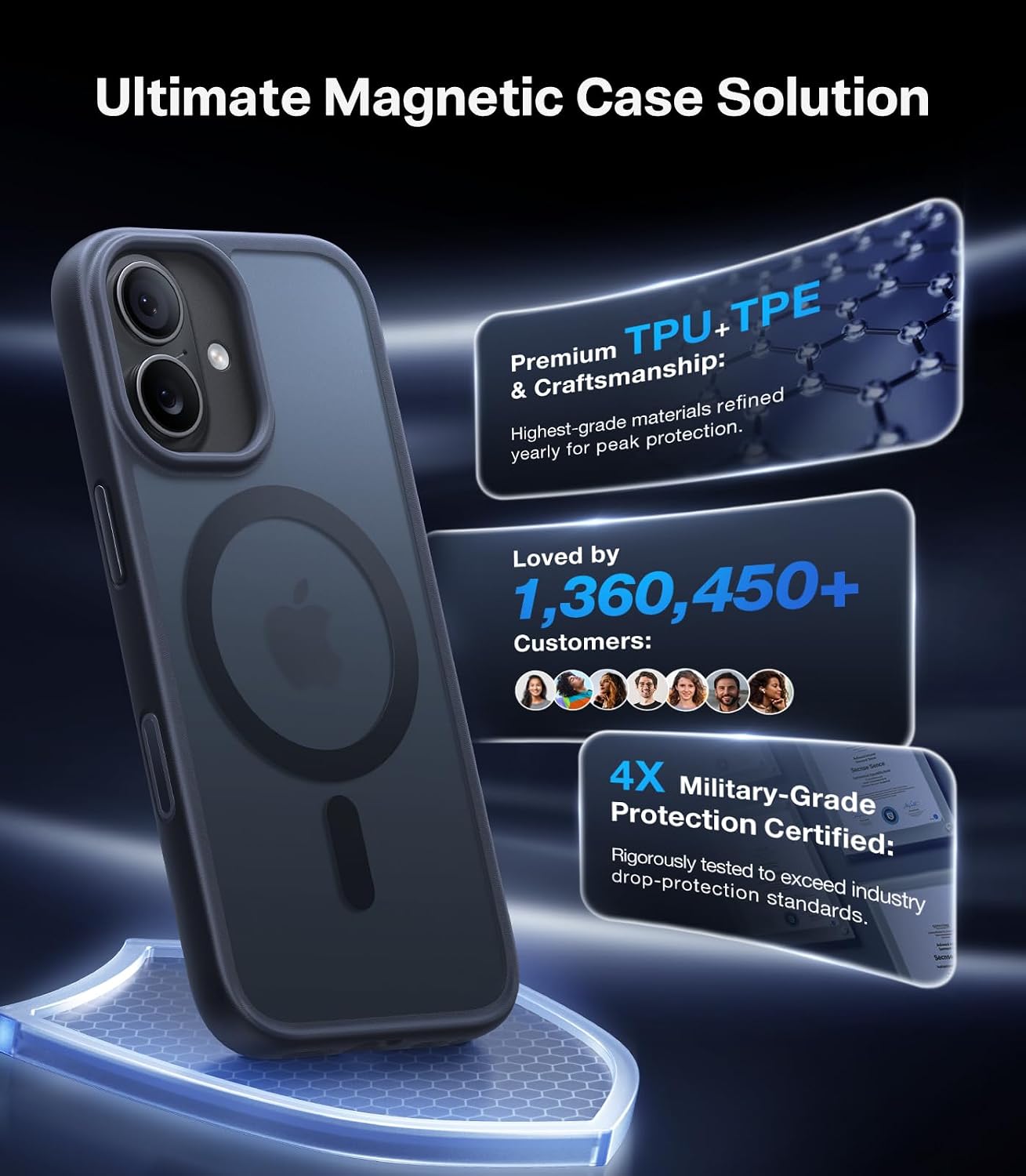 TORRAS Magnetic Basic Shockproof MagSafe Phone Case for iPhone 6.3 2025 NEW
