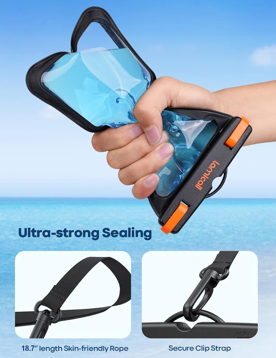 Lamicall Waterproof Pouches Pouch Case IPX8 Heavy Duty Lockable Bag for NEW