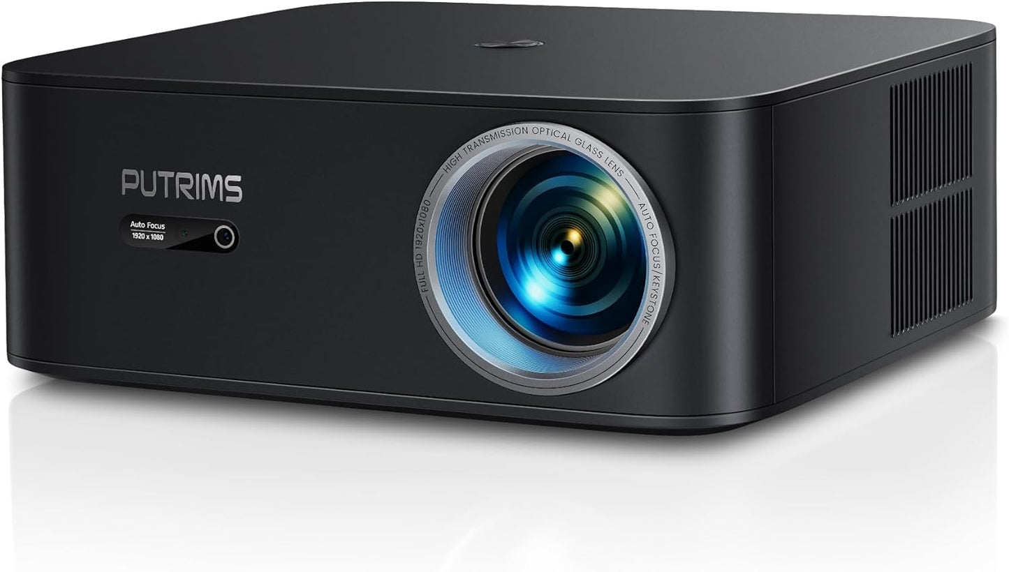 PUTRIMS 4K Projectors Smart Projector with Google TV, Auto Voice Control, Dark