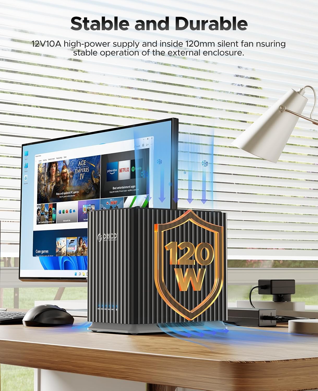 ORICO 5-Bay Enclosures USB 3.1 Type-C External Hard Drive Enclosure Plug DEMO