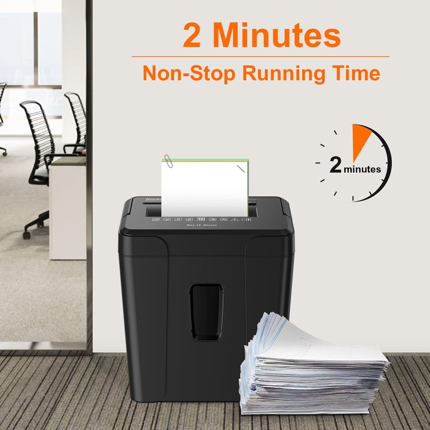 Koreal Cross Shredders Cut Paper Shredder for Home Office Secure Max 12 A4 DEMO