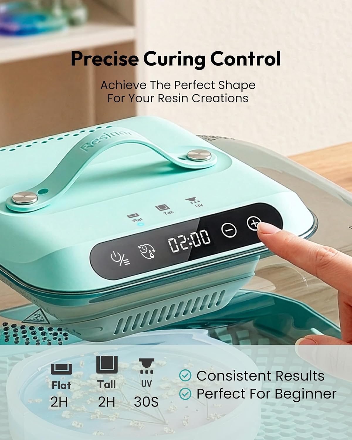 Resiners 2-in-1 Resin Curing Machine G3 with UV Light Auto Cure, Teal Color DEMO