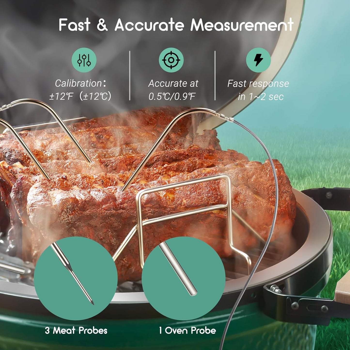 Inkbird Wi-Fi Bluetooth BBQ Temperature Controller Barbecue Utensils Black DEMO